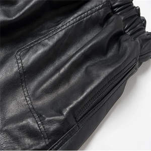 Hot Selling Elegant Women's Faux Leather High Waist <b>Skirt</b> Lace Decoration Casual Comfortable for Daily <b>Office</b> Wear for Summer - Product Image 6