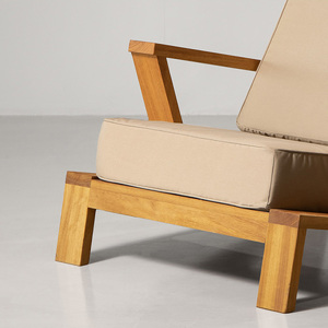 Fauteuil de jardin de luxe en teck avec coussin résistant aux intempéries pour hôtel, complexe hôtelier, mobilier de patio, fabricant en gros - Product Image 5