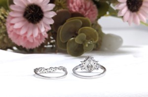 Anillo de Compromiso de Lujo con Moissanita de Corte Marquesa de 1 Ct, Estilo Vintage, Regalo de Aniversario de Bodas, Oro Blanco Sólido de 14k para Mujer - Product Image 2