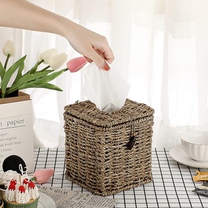 El precio más bajo, soporte de pañuelos de algas marinas sostenibles, accesorios de cocina, servilleteros de rafia hechos a mano - Product Image 2