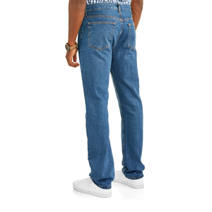 Jeans décontractés de luxe pour hommes, coupe droite, en denim délavé, respirants et écologiques, design personnalisé, pour grandes tailles, orientés vers l'exportation BD - Product Image 6