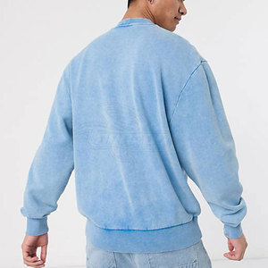 Sudadera de lavado ácido para hombre, diseño de logotipo personalizado, tela francesa de Terry de gran tamaño, precio - Product Image 5