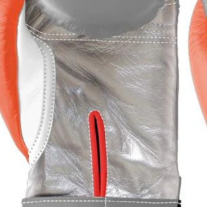 Gants de boxe professionnels en cuir gris orange blanc Velcro Poignet Entraînement Sparring Gants pour hommes et femmes - Product Image 6