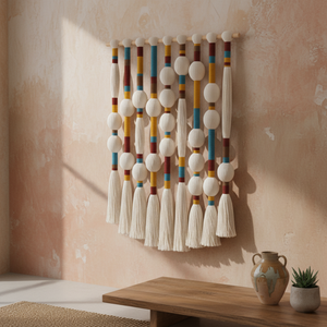 Meilleure vente : Rideau de séparation en coton tissé style scandinave, décoration d'ambiance, grand rideau à franges longues, art, intimité, EH2601007 - Product Image 1