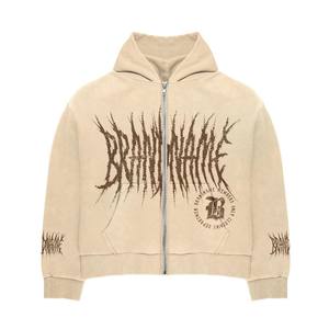 ชุดวอร์มกันลมสำหรับผู้ชายแบบสั่งทำขายส่ง ผ้าฟลีซ ระบายอากาศได้ดี เสื้อแจ็คเก็ตซิปสีเหลือง - Product Image 2