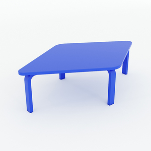 Mesa Infantil de Diseño Minimalista Multicolor KGD019 94x57x28cm con Tablero en Forma de Diamante Hecho de Madera de Caucho para Niños en Edad Preescolar - Product Image 5