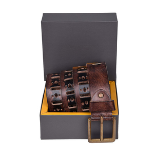 Ceinture en cuir de peau de vache véritable Vintage de luxe pour hommes et femmes alliage réglable pour boucle taille unique s'adapte à tous les Style décontracté - Product Image 5