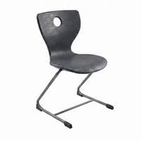 Silla Escolar Moderna de Plástico Verde con Patas de Metal y Respaldo Sólido, Marca ARSU, Altura Ajustable, Monobloque para Niños