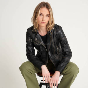 Prix usine hiver nouvelles vestes en cuir véritable élégantes pour les femmes respirant coupe-vent imprimé teint Techniques approvisionnement en gros - Product Image 1