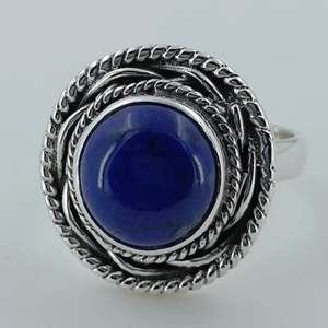 Lapis Lazuli 925 Sterling Silver Handmade <b>Statement</b> <b>Ring</b> Fine Quality September Birthstone Boho Jewelry for Gift - Product Image 2