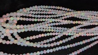 Collier de perles d'opale de feu éthiopienne faites à la main, 4-5 mm, pierre lisse, certifiée par un tiers, bijoux en pierres précieuses, cadeau, multicolore uni