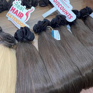 Super ventes extensions de cheveux humains bruts attachés à la main trame de cheveux pleine longueur longue durée meilleure qualité au Vietnam - Product Image 4