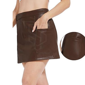 Jupe en cuir pour femme taille haute Style décontracté personnalisable du fabricant professionnel respirant avec vente de taille naturelle - Product Image 3