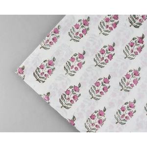 Punch-tela acolchada de algodón verde para correr, tejido decorativo con estampado de bloque de mano para correr, uniforme, color rosa - Product Image 1