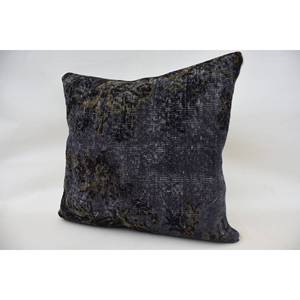 หมอนผ้าขนแกะสีเทาลายโมเสคลายลูกน้ำ24x24นิ้วทอด้วยเทคนิควินเทจ - Product Image 3