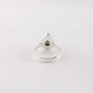 Anillo Infantil de Turmalina Verde y Plata de Ley 925, Joyería Hecha a Mano, Piedra de Nacimiento de Octubre, Regalo para Fiestas y Halloween - Product Image 6