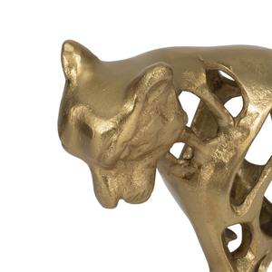 Sculpture de tigre en métal doré majestueux objet de table moderne ajoute une touche artistique audacieuse et un charme de la faune contemporaine - Product Image 5