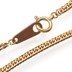 Collar de cadena de moda de clase magnífica de calidad fantástica K18 Double Curb 6DCW 50cm5g exhibiciones de joyería - Product Image 2