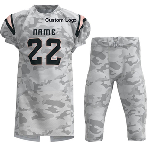 Uniforme de football américain personnalisé pour hommes 2025, maillots respirants OEM avec design imprimé camouflage, taille plus, antibactérien - Product Image 1