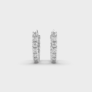 Boucles d'oreilles créoles personnalisées OEM en or 9K rose/blanc/jaune, à charnière, style Huggie, cadeau de mariage, bijoux fins pour femme - Product Image 1