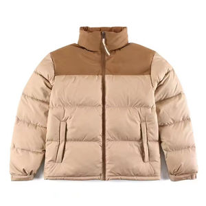 Chaqueta de plumón de pato cálida para hombre, personalizada 2026, de nailon, con capucha, para invierno, estilo burbuja, tipo puffer, de lona, para uso urbano, con cierre frontal - Product Image 1