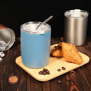 Grosir 20oz 3OZ 5oz sublimasi MINI kurus dinding ganda baja tahan karat 3oz tumbler lurus mini kaca pendek dengan tutup dan sedotan - Product Image 5