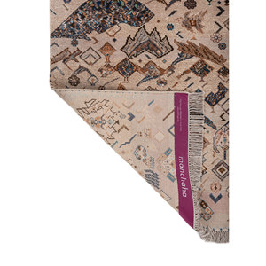 พรมถักมือลายเรขาคณิตแมนชาฮ่า ทำจากขนสัตว์และไหมไผ่ สีชมพูและสีม่วง สำหรับใช้ในบ้าน-Les-2830 - Product Image 5