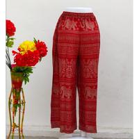Pantalones Harem de Rayón con Estampado de Elefantes para Mujer, Casuales, de Cintura Alta, Elásticos, Transpirables, Ecológicos, Estilo Bohemio, para Verano