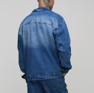 Nouveau arrivé 2025 100% coton hommes acidwash Denims veste pour hommes printemps/automne tenue décontracté baggy sapin homme denim veste à glissière - Product Image 2
