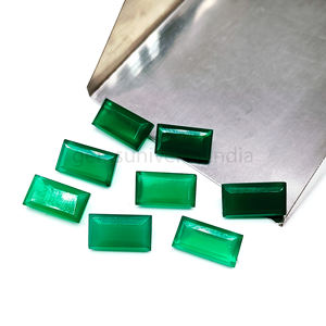 Piedra preciosa facetada rectangular de ónix verde, piedra de ónix Natural para hacer colgantes, piedras preciosas sueltas, piedras preciosas calibradas, calidad fina - Product Image 4
