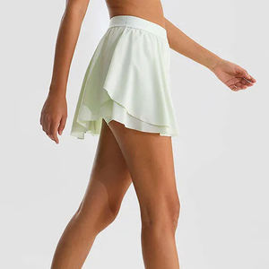 Jupe de sport décontractée en spandex respirant pour femmes, mini-jupe de tennis, design personnalisé, jupes de sport 2 en 1 avec poche - Product Image 5