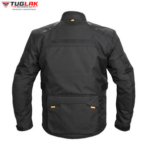 Veste de moto de course Cordura de conception OEM support imperméable ensemble d'hiver en peau de mouton mince veste de moto en textile de toile à capuche - Product Image 4