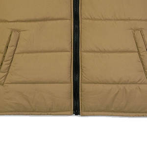 2025 solide Beige couleur sans manches doudoune pour hommes haute qualité respirant tissu col montant bouffant gilets pour une utilisation en extérieur - Product Image 6