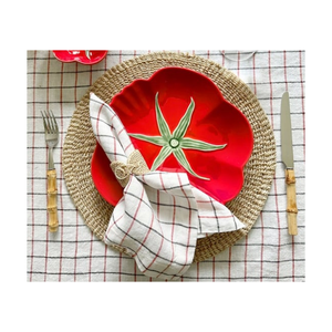 Herringbone Pattern Napkins 20x20in 250TC <b>Red</b> Berry Pure Cotton Build Perfect For Resorts Hotels International Wholesale Orders - Product Image 3