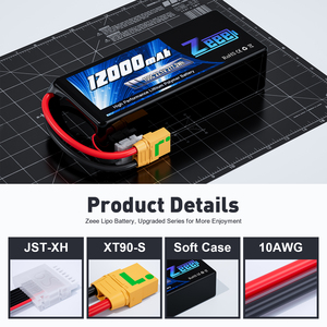Zeee高容量FPVドローンバッテリー6S/7S/8S 23.1V 12000mAh 100C HV高電圧軽量6S LipoバッテリーFPVドローンバッテリー - Product Image 3