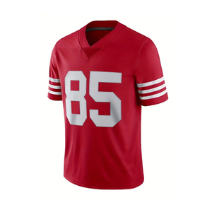 2025 tendance grande taille maillot de Football américain respirant 100% Polyester maille séchage rapide couleur personnalisée Logo impression tout - Product Image 2