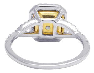 Fancy S925 Sterling <b>Silver</b> Moissanite Radiant Cut VVS1-VVS2 Clarity Prong Set Rhodium Plated Iced Vintage Style Wedding <b>Ring</b> for - Product Image 4