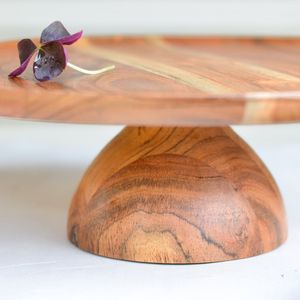 Best Quality Acacia <b>Wood</b> Decorative <b>Cake</b> Stand with Scalloped Edges Latest Design for Wedding Anniversary <b>Birthday</b> <b>Cake</b> Tools - Product Image 4