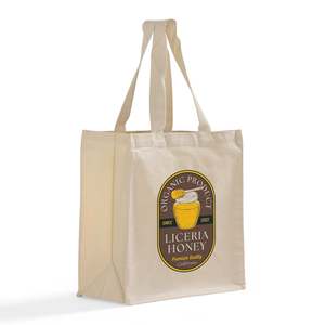 Ultimate <b>Canvas</b> <b>Shopper</b> Tote Bags Customized Medium PP Grocery Bags with Logo Cotton Tote Bag with Letter Pattern-TF255 - Product Image 2