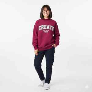 Custom Brand Winter Casual Women's Fleece Mock Neck Oversized <b>Long</b> <b>Sweatshirt</b> Polyester/Cotton Blend Breathable Eco-Friendly - Product Image 5