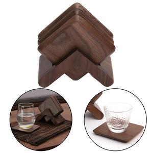 Sous-verres carrés gratuits en bois avec support pour restaurant à domicile et hôtel au meilleur prix d'Inde - Product Image 4