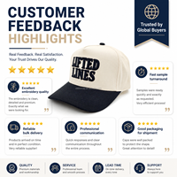 Groothandel Blanco Custom Geborduurd Logo Mannen Vrouwen Trendy 5 Panel Twee Tone Snapback Papa Hoeden Vintage Hoed Baseball Cap Otto Hoed