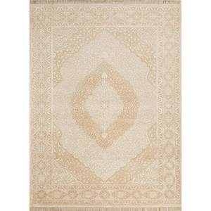 Alfombra Aurora Ivory de Lana y Viscosa Anudada a Mano para Decoración del Hogar-SKWV-58 - Product Image 1