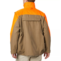 Veste de chasse en montagne personnalisée pour hommes en tissu imperméable durable de grande taille avec fermeture à glissière coupe-vent imprimé pour l'hiver et l'extérieur