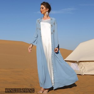 Vestido de caftán de ropa islámica tradicional de Dubái Abaya abierto para mujer para musulmanes, diseñado para la comodidad y el estilo - Product Image 3