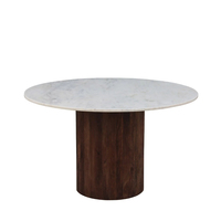 Ensemble de table à manger pliante en bois de manguier massif avec plateau en marbre, hauteur réglable, forme carrée, pour la maison, le bureau, l'hôtel, l'école, le centre commercial, la salle de sport, le restaurant