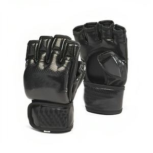 Guantes Profesionales de MMA de Cuero sin Dedos con Características de Absorción de Humedad y Agarre Elástico, Logotipo Personalizado - Product Image 4