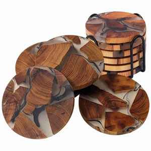 2021 Latest High Quality Wooden <b>Round</b> Coaster Wholesale Bulk for <b>Table</b> Top Drinks Tea Cup <b>Coffee</b> Mug <b>Glass</b>-mats & Pads - Product Image 1