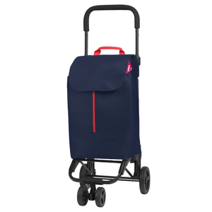 Utility <b>Cart</b> 50L Twin Shopping Trolley Blue 52x39x95cm - Product Image 2