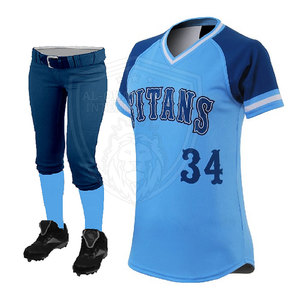 Uniforme de softbol de tela de poliéster 100% al mejor precio, recién llegado, al por mayor conjunto de estilos, transpirable y cómodo - Product Image 1